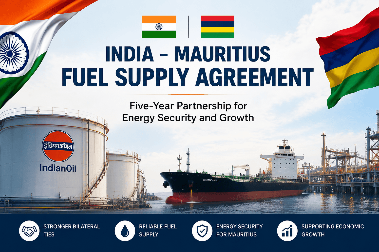India, Mauritius Sign Five-Year Agreement for Petroleum Product Supply